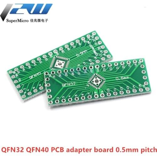 5pcs/lot SMD to DIP Adapter Converter PCB Board for QFN32 QFN40 to DIP32 DIP40 Dial Product 0.5mm to 2.54mm DIP Pin Pitch
