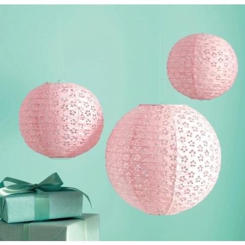 8Inch 20cm China Hollow Out Round Paper Lanterns Festival Supplies Birthday Wedding Party Decor Gift Craft DIY Hanging Lampions