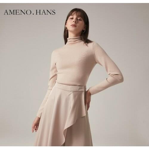 High quality base shirt merino wool womens clothing pullover knitted slim ladies wool pullover