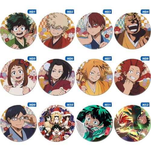 Anime My Hero Academia Brooches Button Badges Pins Set For Clothes Backpack Pencil Case
