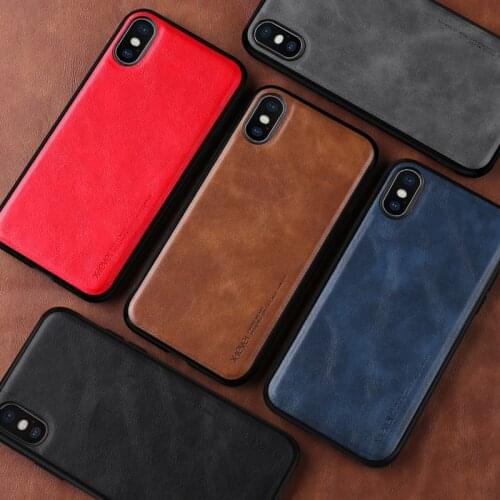 X-LevelLeather Case For iPhone X XS Max Luxury Ultra Light Soft Silicone edge Shockproof Cover Coque For iPhone X XS XR Case