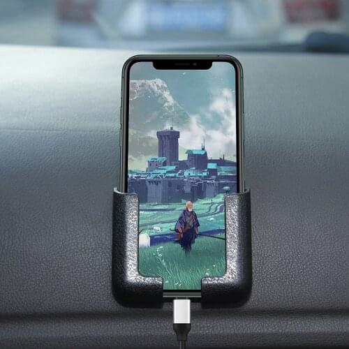 Car Cell Phone Holder Self-adhesive Adjustable Width Multifunction GPS Display Bracket Car Interior Accessories