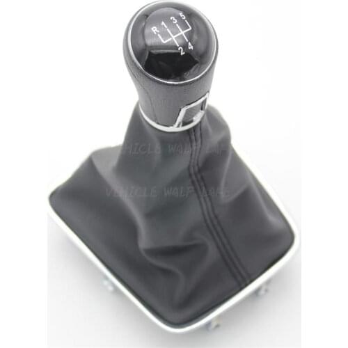 For VW Golf 5 A5 MK5 Plus 2005 2006 2007 2008 2009 2010 2011 2012 2013 Car 5/6 Speed Gear Stick Level Shift Knob PU Leather Boot