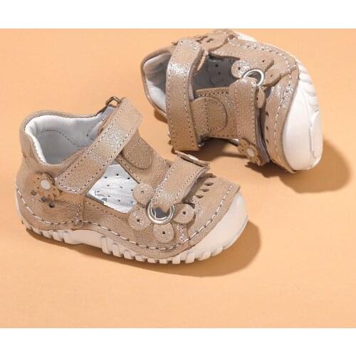 Kiko Kids Teo 106% 100 leather Orto pedik velcro Female Child Shoes
