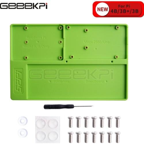 GeeekPi ABS Experiment Holder Platform Development Breadboard for Raspberry Pi 4 B / 3B+ / 3B / 2B / B+, Zero/W, Mega 2560