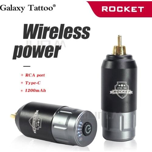 Rocket Mini Wireless Tattoo Power Supply RCA Connector Strong For tattoo Rotary Motor Machine Pen