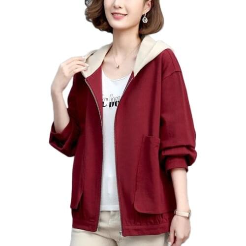 New Korean Trench Coat Plus Size Womens Fashion Loose Hooded Jacket Outerwear Tops Tide Spring Autumn Casual Parka Overcoat 4XL