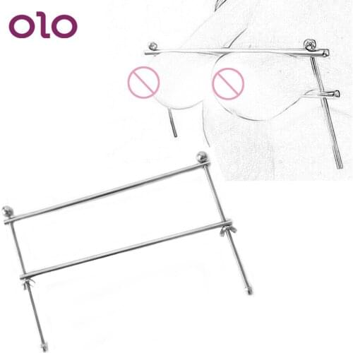 OLO Sex Toys For Couples Nipple Clamps Flirt Tools Stainless Steel Adjustable Breast Stimulate Torture Nipple Clamps Bondage Set