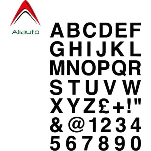 Aliauto Personalized Custom Car Sticker Classic Alphabet Letters and Numbers Vinyl Automobile Body Waterproof Decals,16cm*23cm