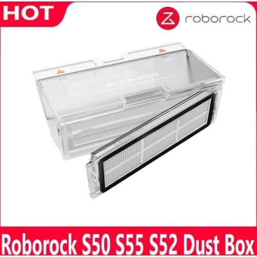 Xiaomi Mi Robot 2st Generation Roborock S55 S51 S50 Dust Box Vacuum Cleaner Parts With Hepa Filter Replacement Spare