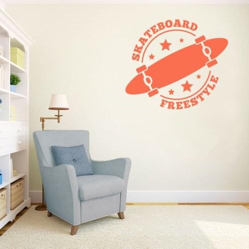 SkateBoard Freestyle LongBoard Skateboarding Sticker Wall Art Decoration Removable A001197
