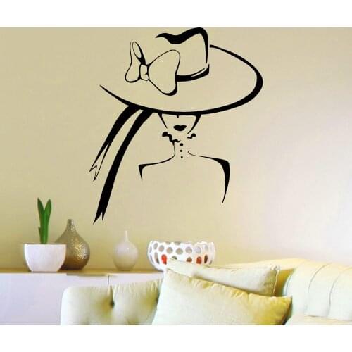 Removable Fashion Home Decor Vinyl Wall Art Decals Sticker Beauty Lashes Spa Salon Sticker Sexy Girl Clothing Store Poster S589