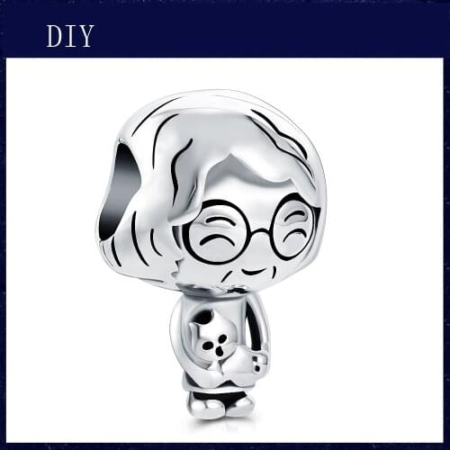 Silver Shiny grandma beads fit Pandora Charm Silver 925 Bead Pendant Bangle with stylish DIY jewelry