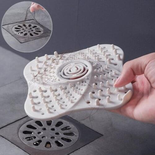 Anti-blocking Hair Catcher Silicone Sewer Cover Kitchen Bathroom Sink Strainer Filter Bathroom Kitchen Accessories