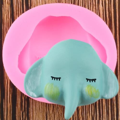 Elephant Silicone Mold 3D Craft Soap Resin Clay Mould Fondant Cake Decorating Tools Chocolate Candy Moulds Kitchen Baking Mould