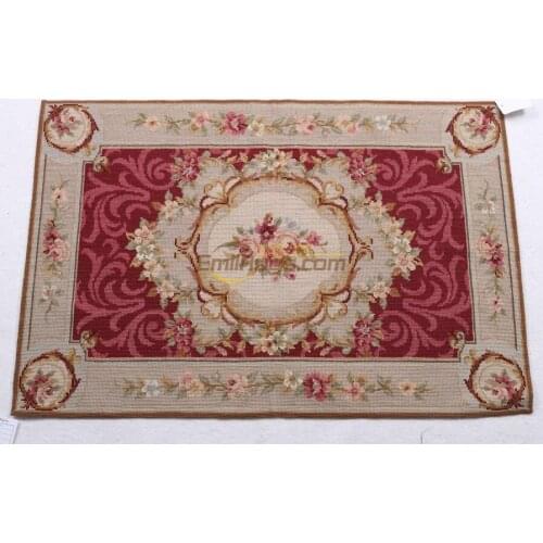 Modern Setting Hand-stitched Carpets Handmade Table Decor woven floor Rectangular Wool Knitting Carpets