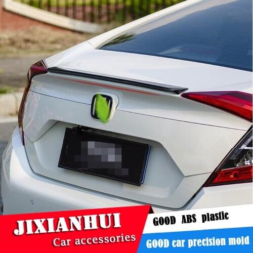 For Honda civic Spoiler 2016-2019 For civic gt Spoiler TF ABS Material Car Rear Wing Primer Color Rear Spoiler