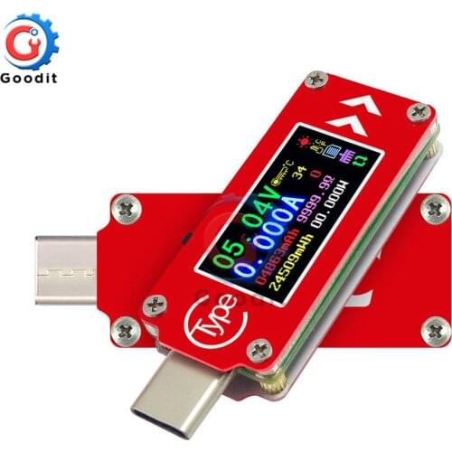 TC64 QC2.0 QC3.0 Type-C color LCD USB Voltmeter Ammeter Voltage Current Meter Multimeter Battery Charger Power Bank USB Tester