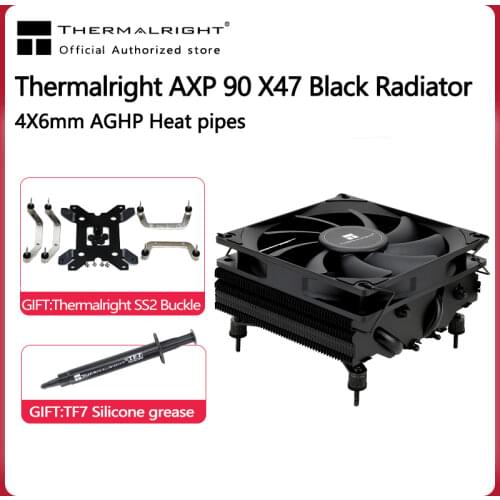 Thermalright AXP90-X47 AGHP Heat Pipe 47mm Height Radiator Reflow Soldering Process AXP90-X47 CPU radiator 4pin 12V