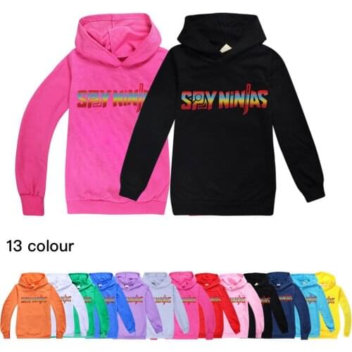 Boys Hoodies SPY NINJAS Cartoons Pattern Autumn Outwear Children Sweatshirts for Kids Clothes girl Boy T-shirt Cotton Pullovers