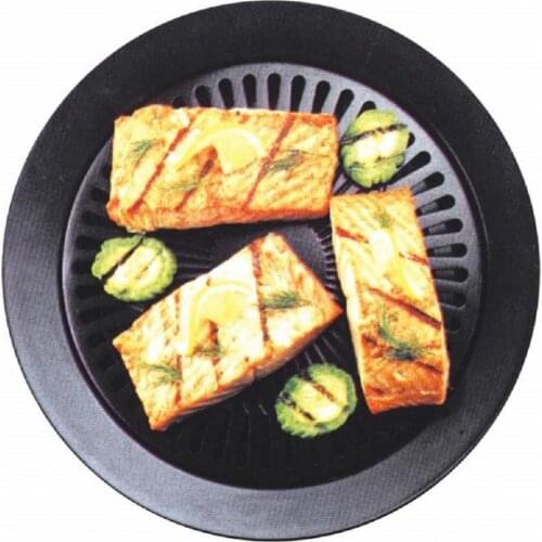 Outdoor Smokeless Non-stick Barbecue Grill Roaster Pan Stove Plate BBQ Cookware