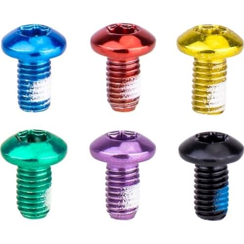 Bicycle Color Disc Screw 12pcs Mountain Bike Disc Brake Pad T25 Screw Alloy Steel M5*10 Mountain Bike Disc Screw