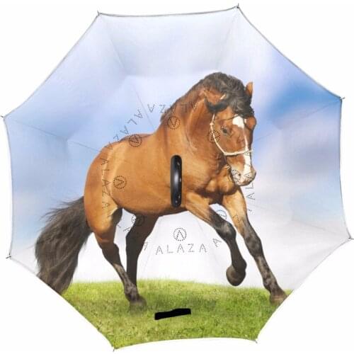 Windproof Reverse Folding Double Layer Inverted Chuva Umbrella Self Stand Inside Out Rain Protection C-Hook Hands for Car