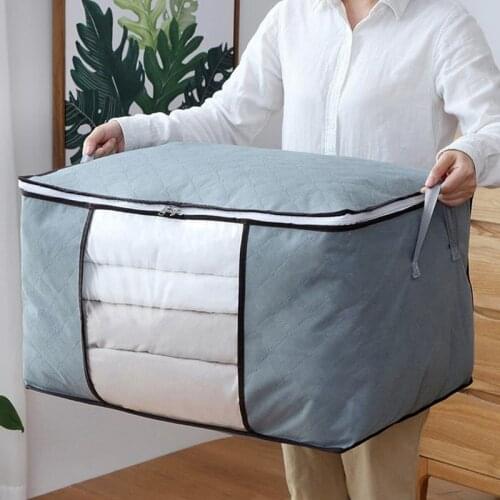 Home Storages Moisture-Proof Dustproof Non-Woven Quilt Clothes transparent large size and finishing dust damp proof Storage bags