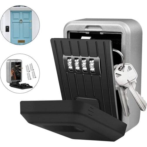 Key Lock Box with Waterproof Case Wall Mount Metal Password Box for Home Business Realtors FKU66