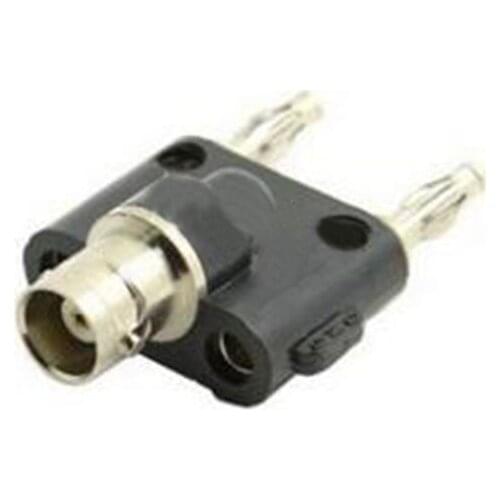High Quality BNC FeMale To Dual / Double Binding Posts Banana Connector Plug Test Adapter BNC Terminals for Oscilloscope