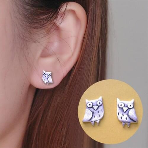 Shuangshuo 2017 New Arrival Small Earrings for Women Cute Animal Owl Ear Stud Earrings Bijuteria Feminina Party Gifts brincos
