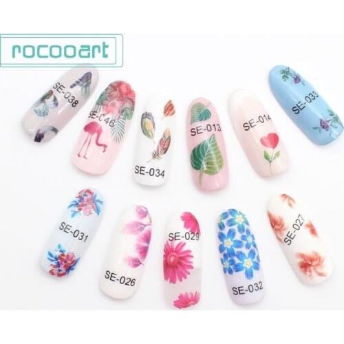 1pcs Self-adhesive Nail Decal and Sticker Flower Leaf Tree Green Simple Summer Slider for Manicure Nail Art DIY Tips