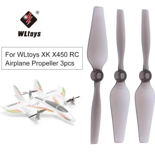3pcs RC Propeller for WLtoys XK X450 RC Airplane Aircraft Helicopter Fixed Wing Propeller RC Parts Accsessories