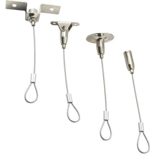 4pcs wire rope accessories steel wire glass 304 steel wire rope disc hanging code mounting head