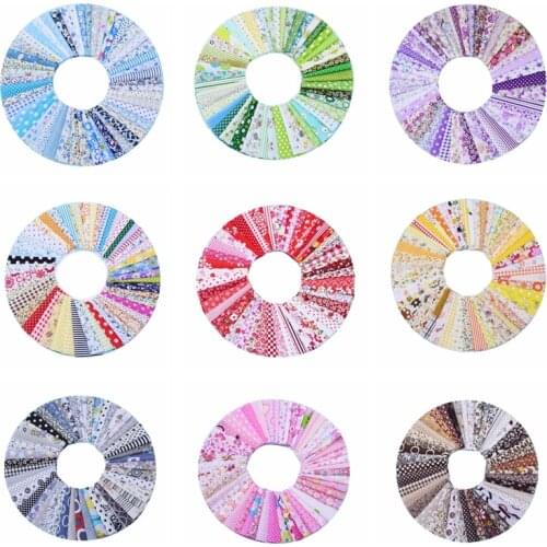 50Pcs 10cmx10cm Cotton Patchwork Fabric Printed Cloth Sewing Quilting Needlework DIY Material Handmade Accessories