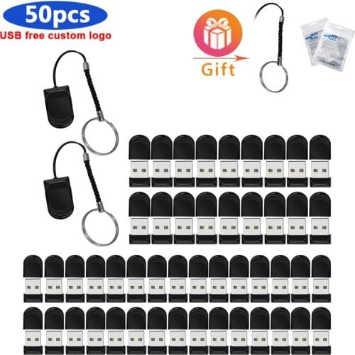 50pcs/lot mini 32GB Pendrive metal USB Flash drive 2.0 4gb 8gb 16GB 32GB 64GB 128GB pen Drive usb memory stick U Disk cle usb