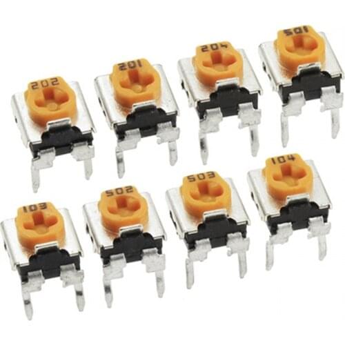 500pcs WH06-2C Adjustable Resistor100 200 500 1K 2K 5K 10K 20K 50K 100K 200K 500K 1M ohm Trimmer Potentiometer variable resistor