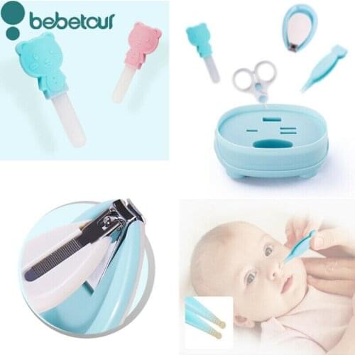 Bebetour Baby Infant Nail Cutter Clipper Nail Trimmer 4pcs/set Manicure Kit Safe