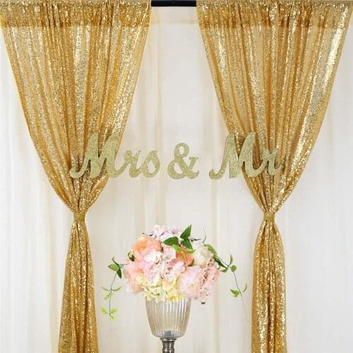 Glitter Sparkly Sequin Backdrop Curtain Panel 2x8FT Sequin Photography Backdrop Curtain for Party Home Curtain Decoration 1pc