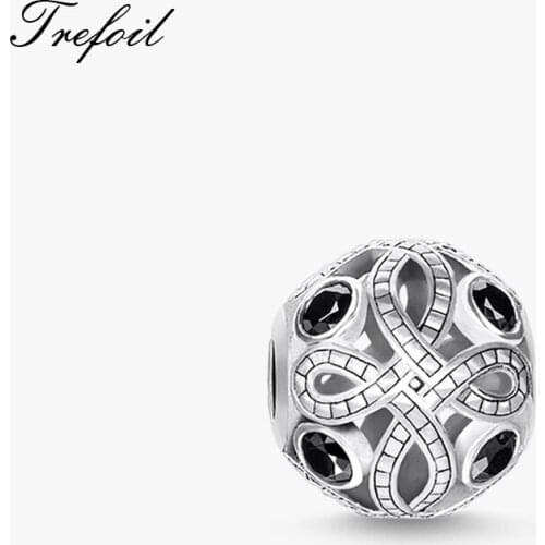 DIY Making Beads Love Knot Charm 5mm Hole,Fashion Silver Jewelry Trendy Gift For Women Men Boy Girl Fit Bracelets Necklace 2018