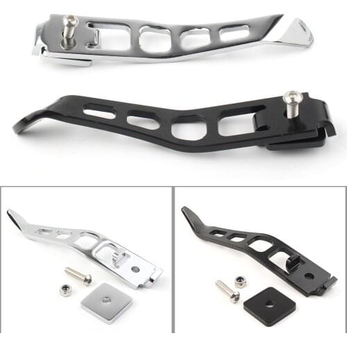 Black/Chrome Motorcycle Kickstand Extension Kits For Harley Davidson Dyna Low Rider FXDLS 0510-0318