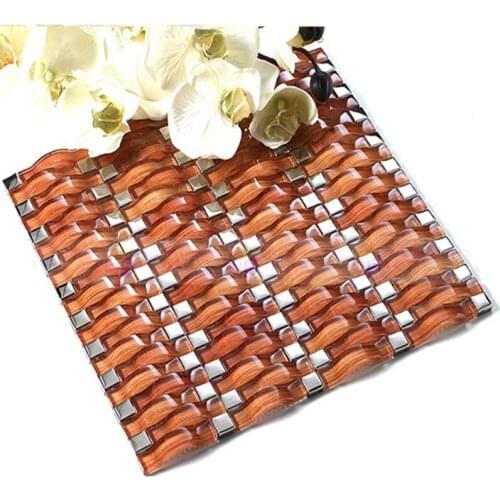 Interior glass mosaic kitchen backsplash wall tile wall sticker Arched Golden glass mosaic crystal glass mosaic bathroom tile