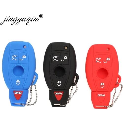Jingyuqin 4 Buttons Smart Remote Car Key Silicone Case For Mercedes Benz 2000+ NEC BGA Auto Key Fob Cover Protector Holder