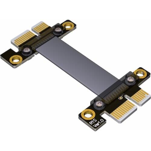 PCIe 3.0 x1 to x1 Male to Male cable EMI Shielding 8G/bps PCI-E 1x male Riser Card Extender Ribbon Cable