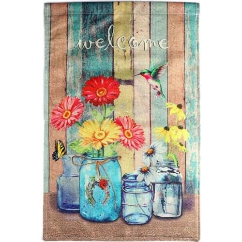 Summer Spring Burlap Garden Flag Animal Welcome Outdoor Garden Flags Decor Quality House With Yard Flag High E7Z3