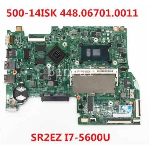 High quality For 500-14isk Laptop motherboard 448.06701.0011 14292-1 With SR2EZ I7-6500U CPU 100% full Tested