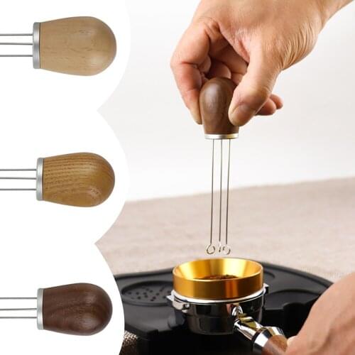 Olid wood handle Needle Coffee Tamper Coffee Tamper Distributor Leveler Tool Needle Type Coffee Powder Distributor