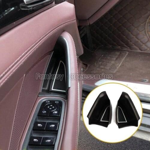 Front + Rear Side Door Storage Box Holder 4pcs for Porsche Panamera 2017-2018 car accessories