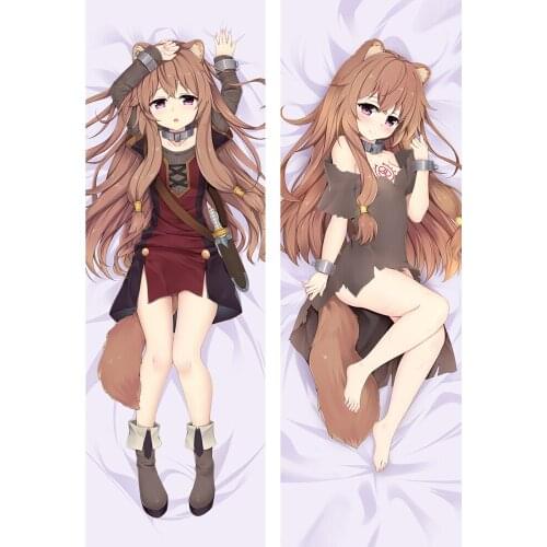 Hot Anime The Rising of the Shield Hero Hugging body Pillow Cover Case Raphtalia Bedding Dakimakura Pillowcases