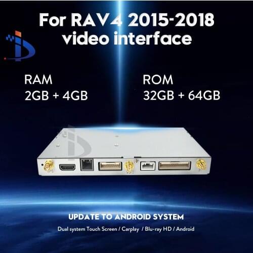 Android system Car GPS navigator video interface For-Toyota RAV4 2015-2018 car radio multimedia player video interface carplay